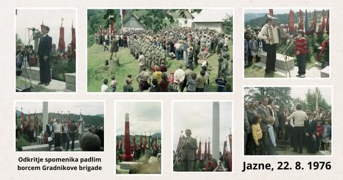 V GORENJIH JAZNAH DANES SPOMINSKA SLOVESNOST OB 50. OBLETNICI ODKRITJA SPOMENIKA